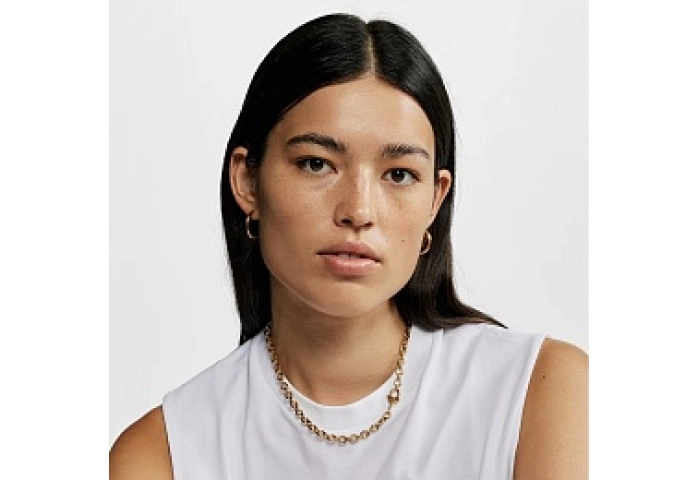 SILVER GOLD PLATED CHOKER 45CM