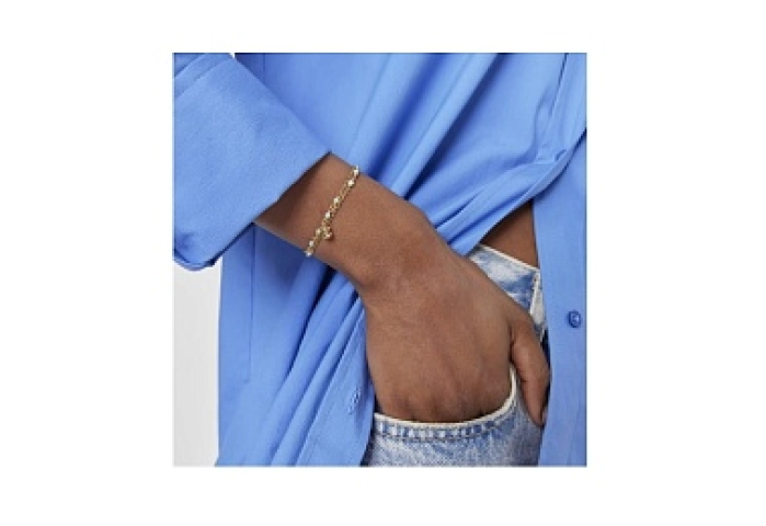 SILVER GOLD PLATED BRACELET AMAZONITE