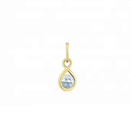 SILVER GOLDPLATED PENDANT TOPAZ  5MM