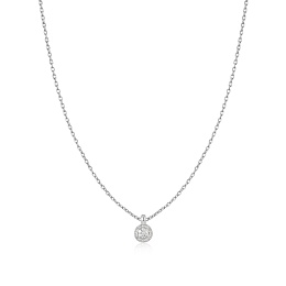 Silver Sphere Pavé Necklace