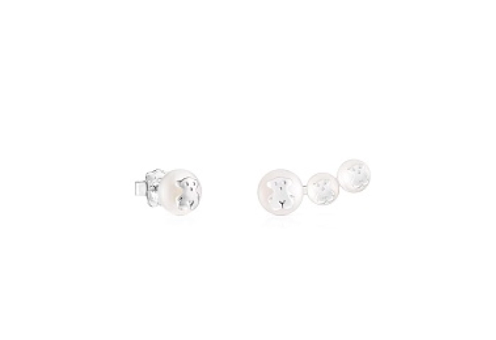 SILVER EARRINGS CULTURED PEARLS