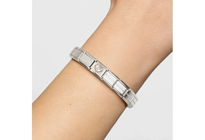 Composable Classic C.Z. SFACCETTATI CUORE acciaio,