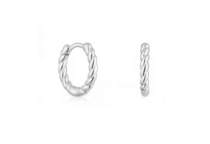 SILVER HOOP EARRINGS BASICS 10MM