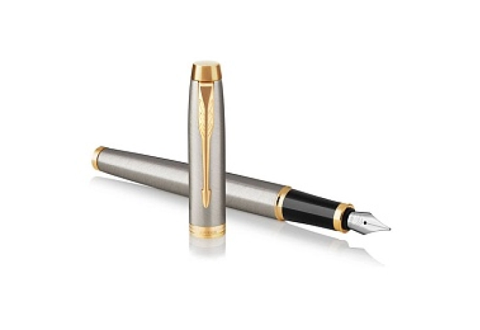 Ручка перьевая Parker &quot;IM Brushed Metal GT&quot; синяя,