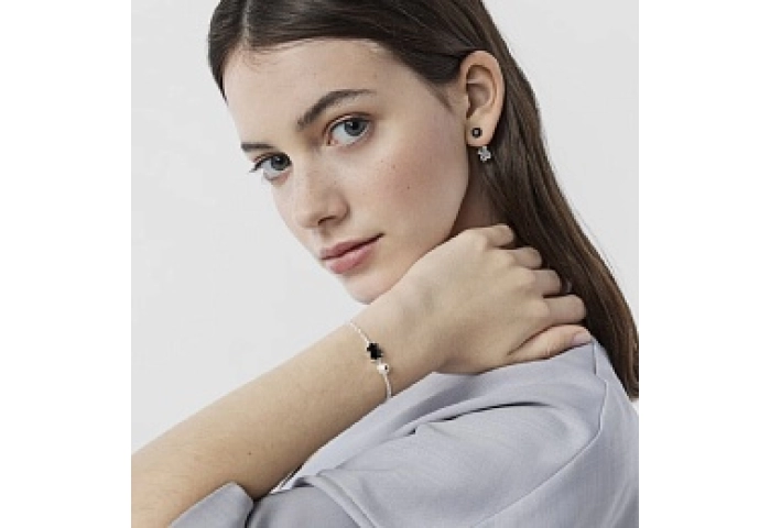 SILVER BRACELET ONYX CULTUR PEARL SPINEL