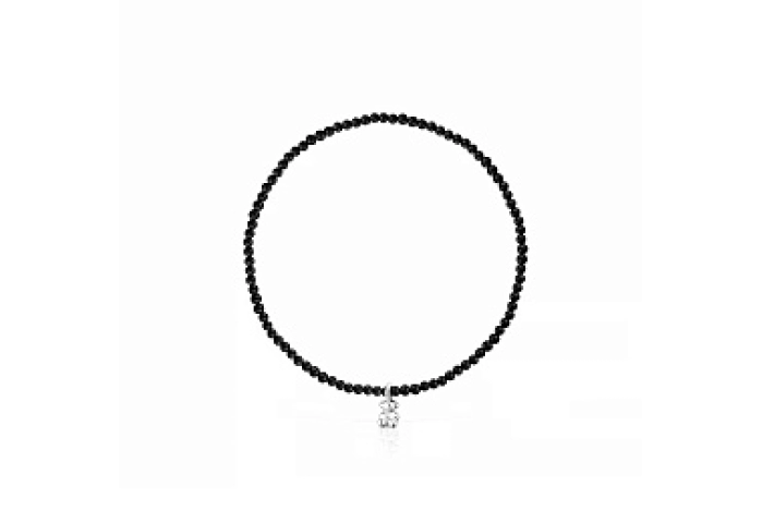 SILVER BRACELET 5.5MM ONIX GEMSTONES