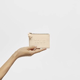 PU.COT,COINPURSE-CARD LARUE NEW BEIGE