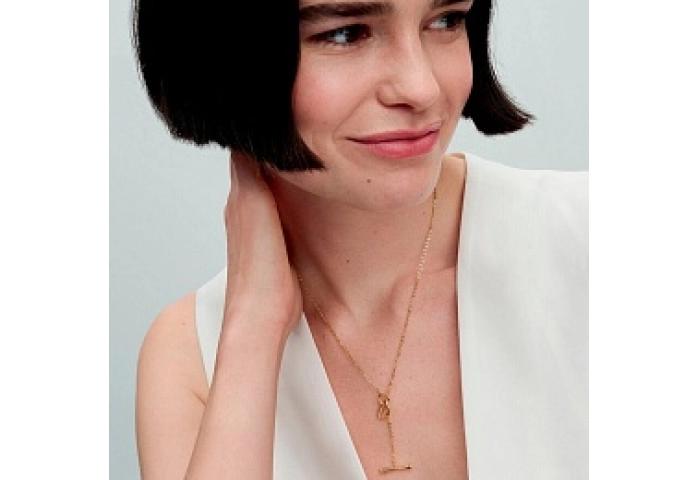 14k Gold-plated T-bar necklace