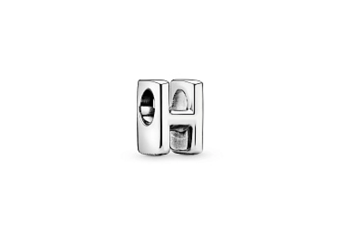 Letter H silver charm