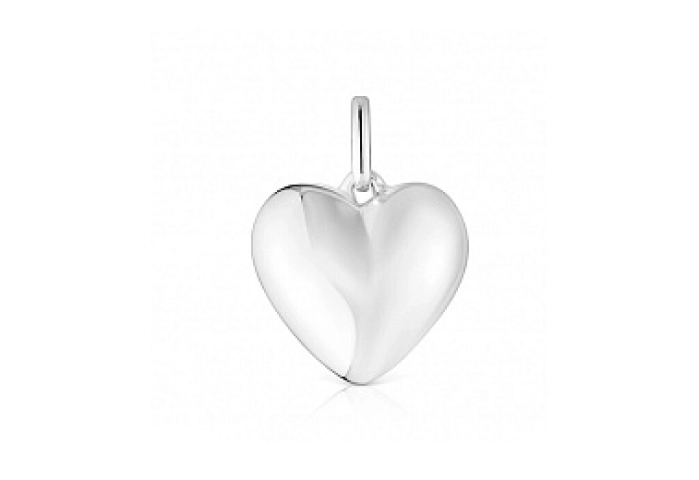 SILVER GOLD PLATED PENDANT HEART 15MM