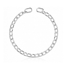 SILVER CHOKER OVAL XXL