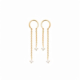 EARRINGSCZ 18 KT GOLD PLATED