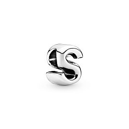 Letter S silver charm