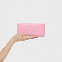 PU.COT,WALLET M NEW DORP PINK