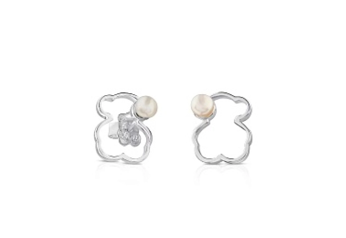 SILVER EARRINGS 14MM CULT.PEARL 4MM