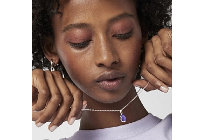 SILVER PENDANT AMETHYST MOP CHAIN 45CM