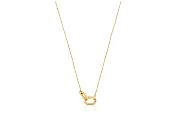 18KT GOLD CHOKER  DOUBLE OVAL CLASP