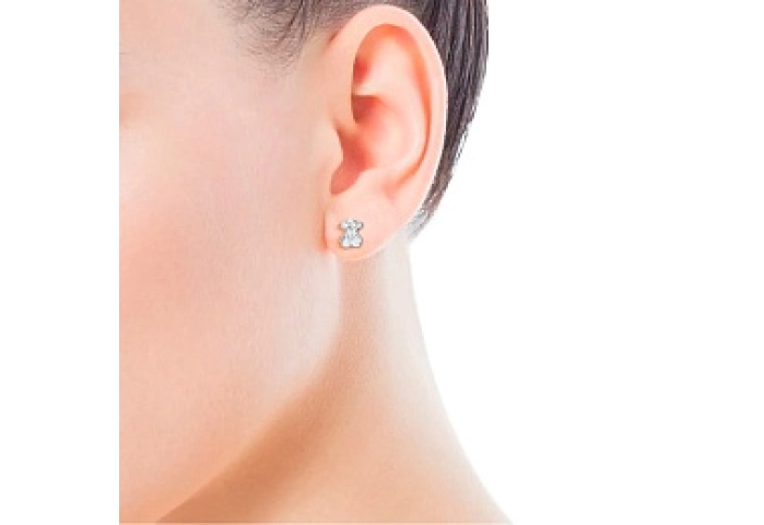18KT GOLD EARRINGS 0.07CT DIAMOND