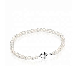 SILVER BRACELET CULTURED PEARL