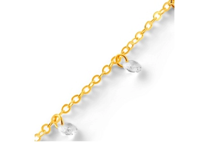 BRACELETCZ 18 KT GOLD PLATED