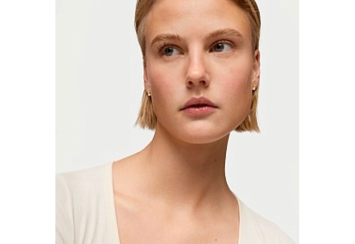 18KT GOLD EARRING 5MM PEARL 4.5MM
