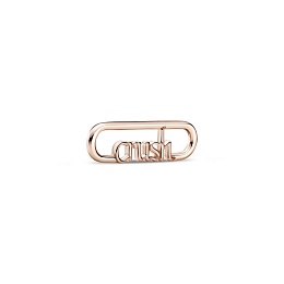 Crush script 14k rose gold-plated word link/Звено 