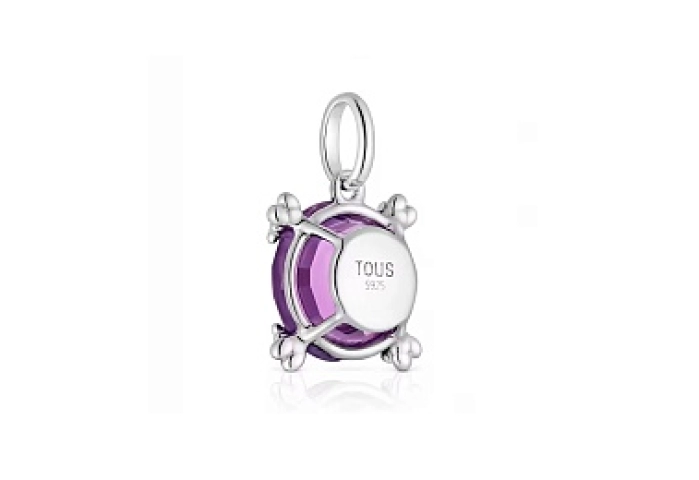 SILVER PENDANT AMETHYST 12MM