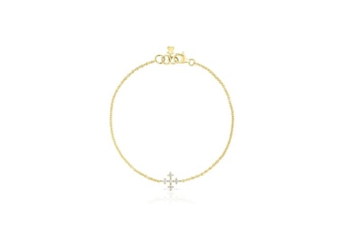 18KT GOLD BRACELET 0.08CT H/SI DIAMOND