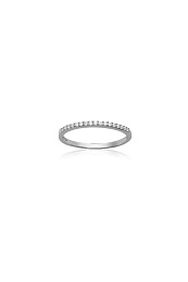 RINGPLATEDSILVERCZ 925 RHODIUM