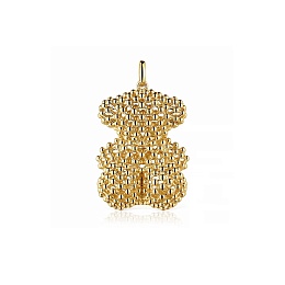 SILVER GOLD PLATED PENDANT 38MM BEAR