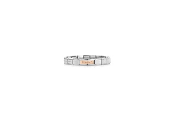 Composable DOUBLE Classic ENGRAVED acciaio I love 