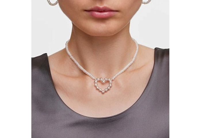 SILVER CHOKER CULTURED PEARL 45CM