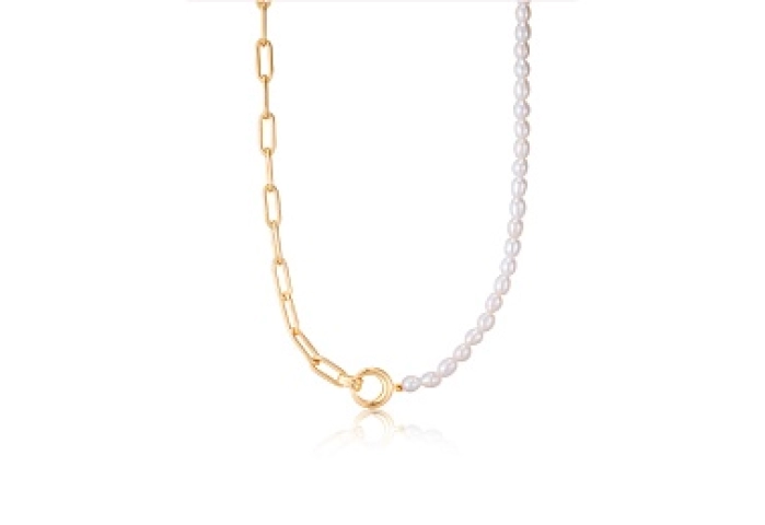 culture pearl Chunky Link Chain Necklace