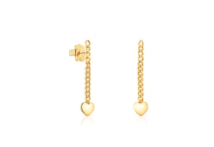 SILVER GOLD PLATED EARRINGS CHAIN 30MM