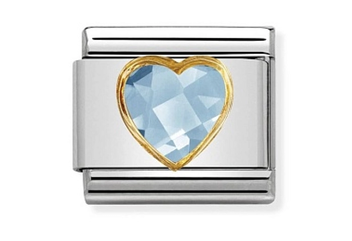 Composable Classic ZIRCONI SFACCETTATI CUORE accia