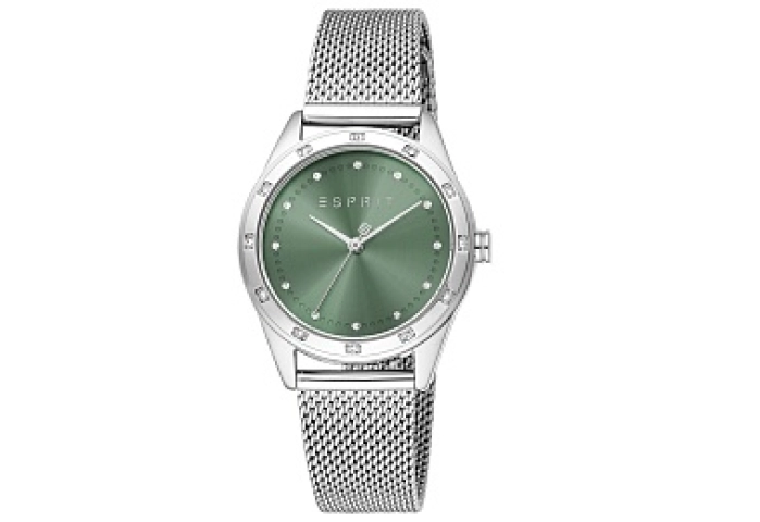 ESPRIT Women Watch, Silver Color Case, Green Dial,