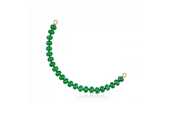 GREEN QUARZITE/SILVER GOLDPLATED BRACELET