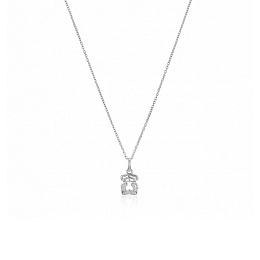 SILVER PENDANT BEAR 11MM CHAIN 40CM