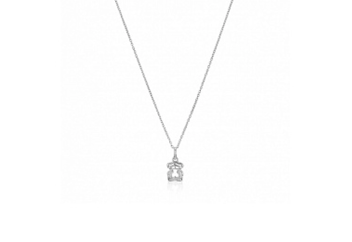 SILVER PENDANT BEAR 11MM CHAIN 40CM