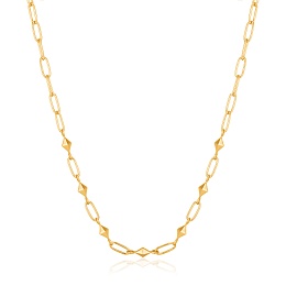 Gold Heavy Spike Necklace /N025-03G