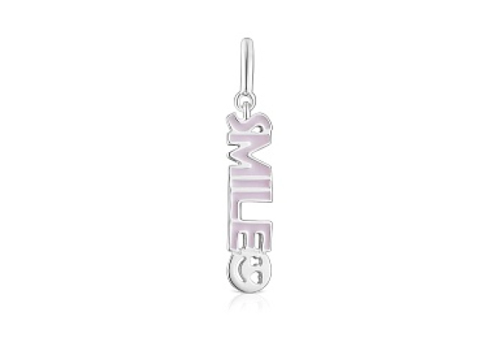 SILVER PENDANT 20MM ENAMELED