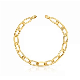 SILVER GOLD PLATED BRACELET XL OVAL