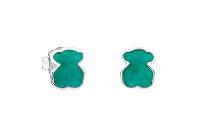 SILVER EARRINGS AMAZONITE 9MM GEMS
