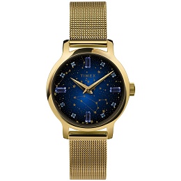 Womens Gold-tone Transcend with Blue