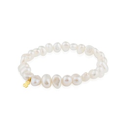 CULTURED PEARL BRACELET 18KT GOLD BEAR