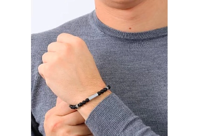BRACELET BASE METAL WITH AGATE