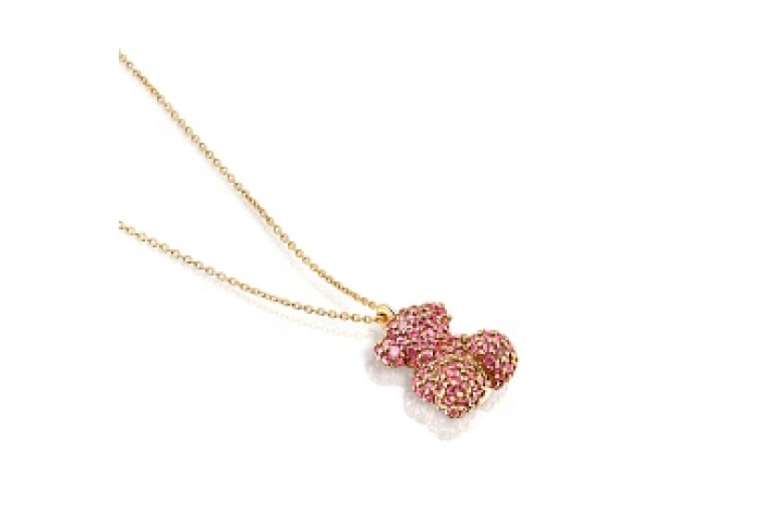 18KT GOLD CHOKER PINK SAPPHIRE 11MM