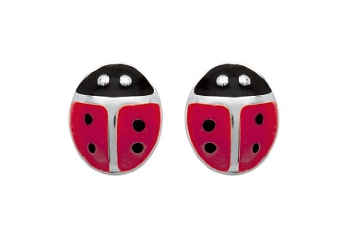 EARRINGS SILVER 925 RHODIUM PLATED ENAMEL