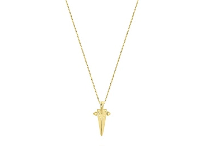 Gold Geometric Point Pendant Necklace