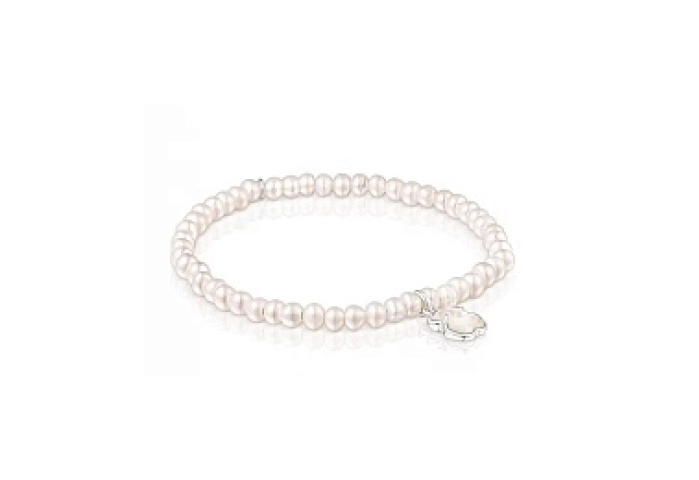 SILVER BRACELET CULTURED PEARL MOP